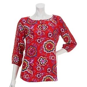 Isaac Mizrahi 3/4 Sleeve Vintage Floral